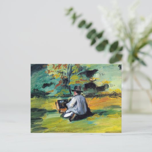 Paul Paulセザンヌの画家ヴィンテージファインアート ポストカード (スタンド正面)