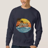 Paul Retro Sunset Name Design スウェットシャツ (正面)