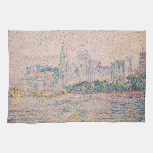 Paul Signac – アヴィニョン、朝 キッチンタオル (横)