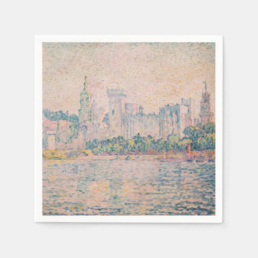 Paul Signac – アヴィニョン、朝 スタンダードカクテルナプキン (正面)