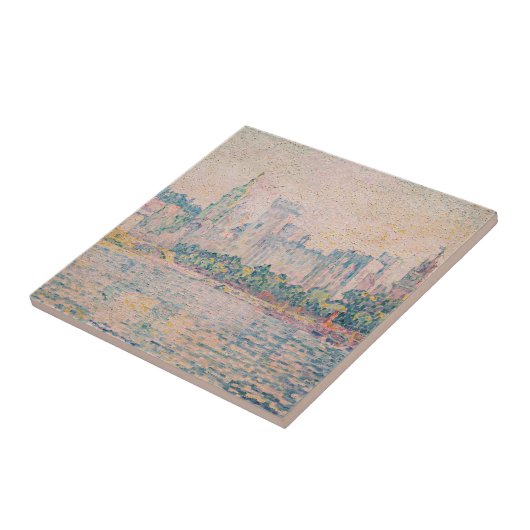 Paul Signac – アヴィニョン、朝 タイル (側面)