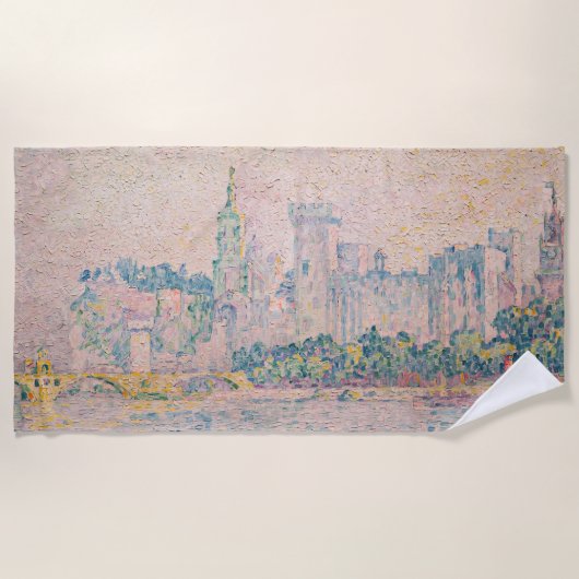 Paul Signac – アヴィニョン、朝 ビーチタオル (正面)