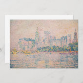 Paul Signac – アヴィニョン、朝 招待状 (正面/裏面)