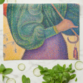 Paul Signac – パラソルを持つ女性 キッチンタオル (折り畳み)