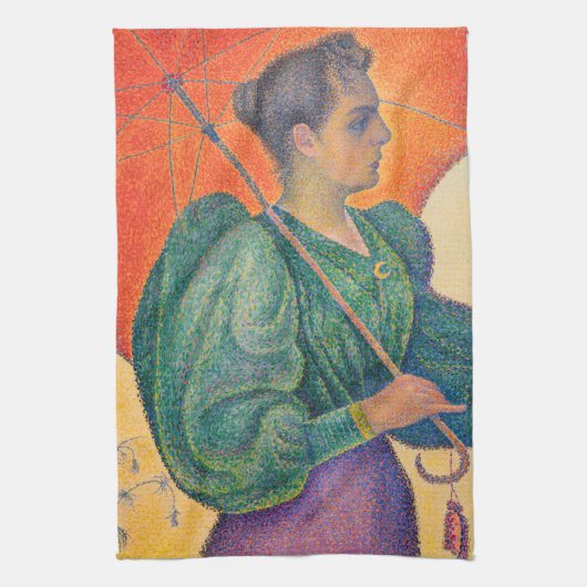 Paul Signac – パラソルを持つ女性 キッチンタオル (縦)