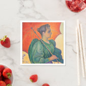 Paul Signac – パラソルを持つ女性 スタンダードカクテルナプキン (インサイチュ)