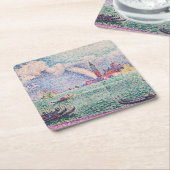 Paul Signac – ベニス、レインボー スクエアペーパーコースター (アングル)