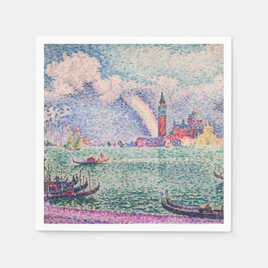 Paul Signac – ベニス、レインボー スタンダードカクテルナプキン (正面)