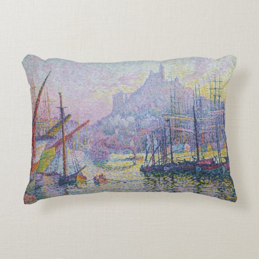 Paul Signac – マルセイユ，ノートルダム – デ – ラガーデ アクセントクッション (正面)