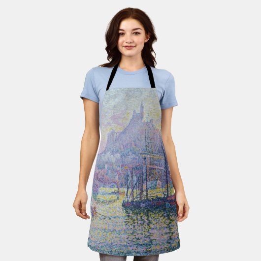 Paul Signac – マルセイユ，ノートルダム – デ – ラガーデ エプロン (着用した状態)
