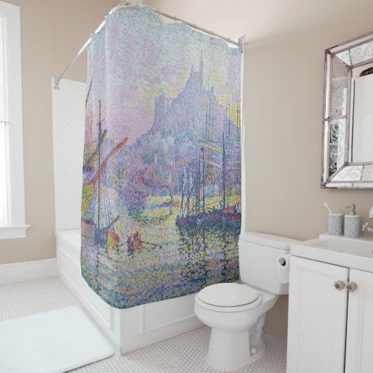 Paul Signac – マルセイユ，ノートルダム – デ – ラガーデ シャワーカーテン (インサイチュ)
