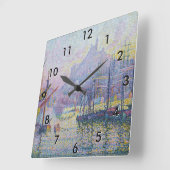 Paul Signac – マルセイユ，ノートルダム – デ – ラガーデ スクエア壁時計 (傾斜)