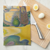 Paul Signac – 井戸の女性 キッチンタオル (四つ折り)