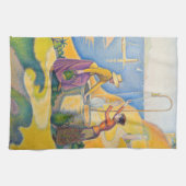 Paul Signac – 井戸の女性 キッチンタオル (横)