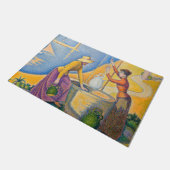 Paul Signac – 井戸の女性 ドアマット (アングル)