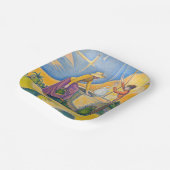 Paul Signac – 井戸の女性 ペーパープレート (傾斜あり)