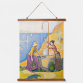 Paul Signac – 井戸の女性 吊り下げ型タペストリー (正面)