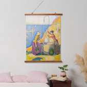 Paul Signac – 井戸の女性 吊り下げ型タペストリー (寝室)