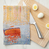 Paul Signac – 赤ブイ,セントトロペス キッチンタオル (四つ折り)