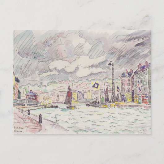 Paul Signac – 雨雲のルアーブル ポストカード (正面)