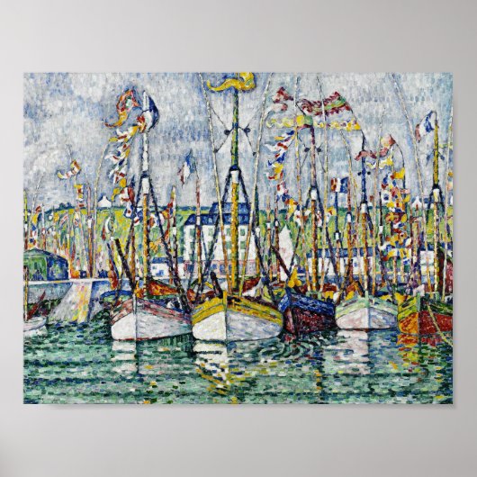 Paul Signac - Blessing Of The Tuna Fleet At Groix. ポスター (正面)