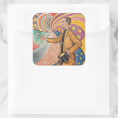 Paul Signac - M Felix Feneonのポートレート, Opus 217 スクエアシール (バッグ)