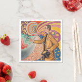 Paul Signac - M Felix Feneonのポートレート, Opus 217 スタンダードカクテルナプキン (インサイチュ)