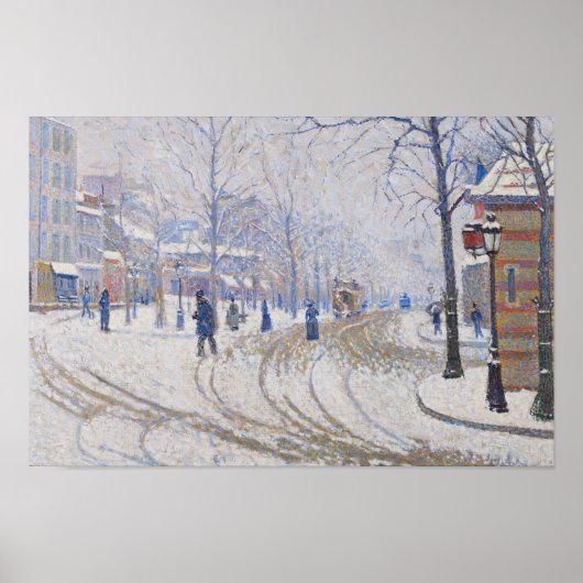 Paul Signac - Snow, Boulevard de Clichy，パリ ポスター (正面)