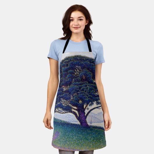 Paul Signac - The Bonaventure Pine エプロン (着用した状態)