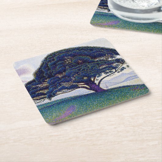 Paul Signac - The Bonaventure Pine スクエアペーパーコースター (アングル)