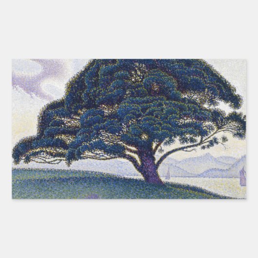 Paul Signac - The Bonaventure Pine 長方形シール (正面)