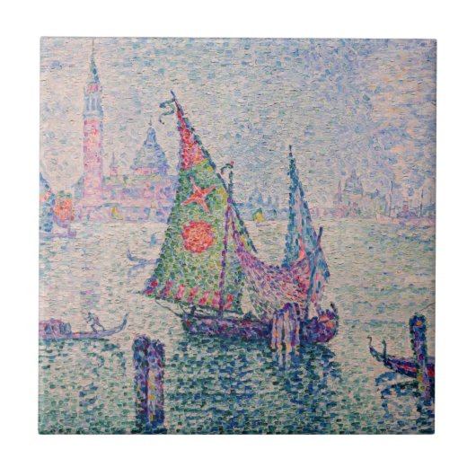 Paul Signac - The Green Sail タイル (正面)