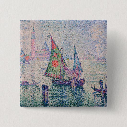 Paul Signac - The Green Sail 缶バッジ (正面)