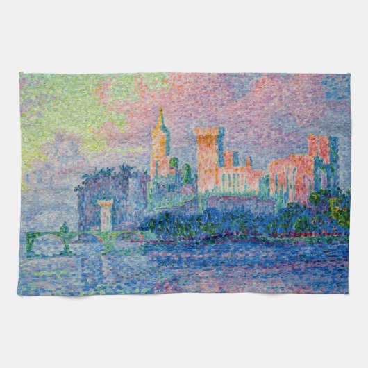 Paul Signac - The Papal Palace, Avignon キッチンタオル (横)