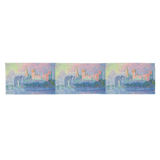 Paul Signac - The Papal Palace, Avignon ショートテーブルランナー (横)