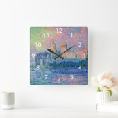 Paul Signac - The Papal Palace, Avignon スクエア壁時計 (ホーム)