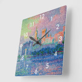 Paul Signac - The Papal Palace, Avignon スクエア壁時計 (傾斜)