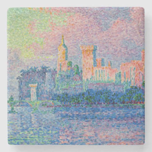 Paul Signac - The Papal Palace, Avignon ストーンコースター (正面)