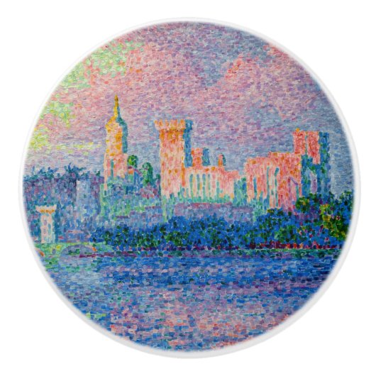 Paul Signac - The Papal Palace, Avignon セラミックノブ (正面)