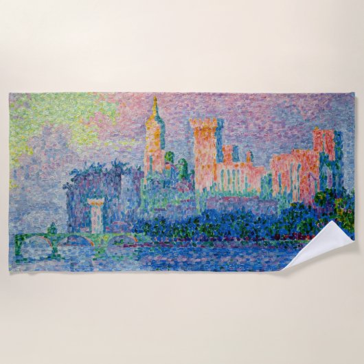 Paul Signac - The Papal Palace, Avignon ビーチタオル (正面)