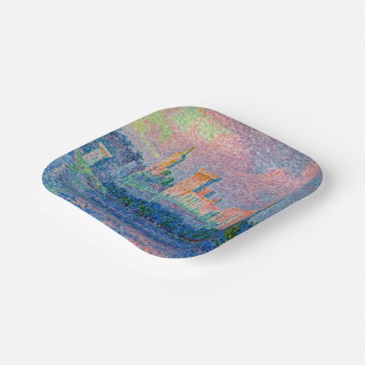 Paul Signac - The Papal Palace, Avignon ペーパープレート (傾斜あり)