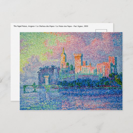 Paul Signac - The Papal Palace, Avignon ポストカード (正面/裏面)