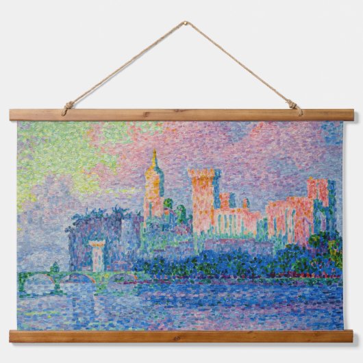 Paul Signac - The Papal Palace, Avignon 吊り下げ型タペストリー (正面)