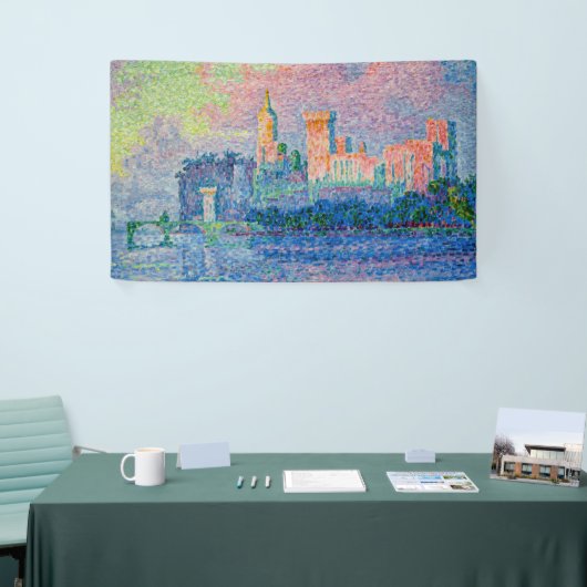 Paul Signac - The Papal Palace, Avignon 横断幕 (トレードショー)