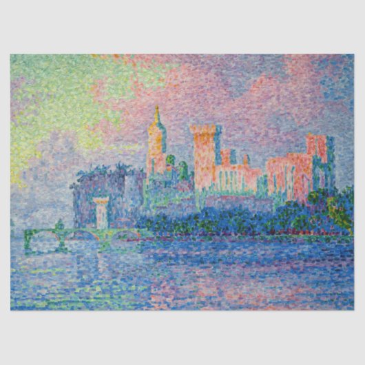 Paul Signac - The Papal Palace, Avignon 薄葉紙 (正面)