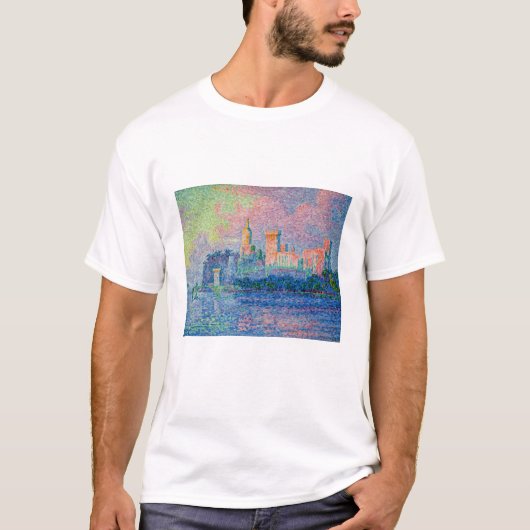 Paul Signac - The Papal Palace, Avignon Tシャツ (正面)