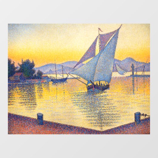 Paul Signac - The Port at Sunset, Opus 236 ウィンドウサイン (シート)