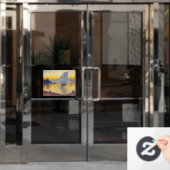 Paul Signac - The Port at Sunset, Opus 236 ウィンドウサイン (オフィスドア)