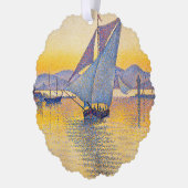 Paul Signac - The Port at Sunset, Opus 236 オーナメントカード (左)