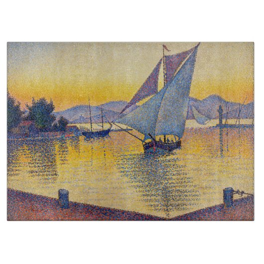Paul Signac - The Port at Sunset, Opus 236 カッティングボード (正面)